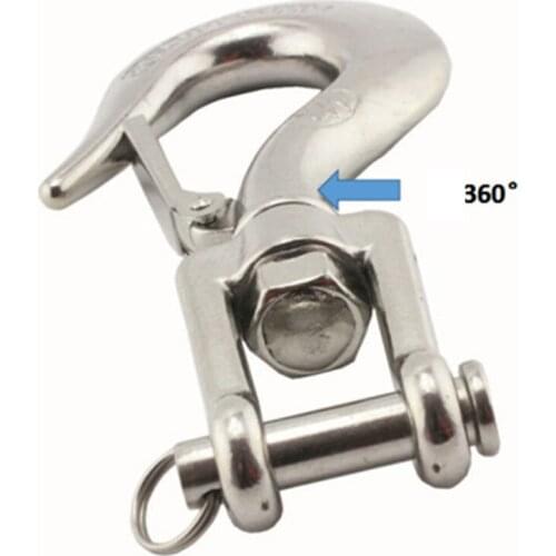 304 Stainless Steel Swivel Eye Clevis Lifting Chain Snap Hook 1500KG