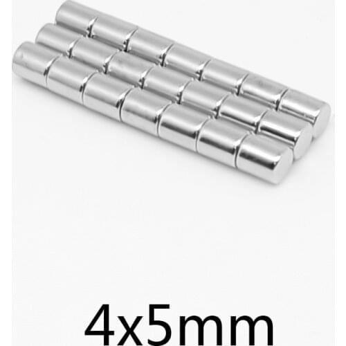 50~1000pcs 4x5 mm Powerful Magnetic Magnets Disc 4mmx5mm Small Round Permanent Magnet 4x5mm Fridge Neodymium Magnet Strong 4*5