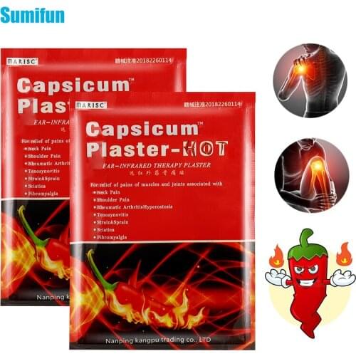 Sumifun 8Pcs Pepper Hot Pain Relief Plaster Back/neck/shoulder Chinese Herbal Medical for Joint/arthritis Patch