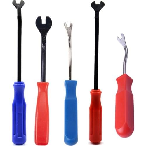 Car Door Interior Trim Clip Panel Upholstery Fastener Clip Remover Tool Screwdriver Nail Puller