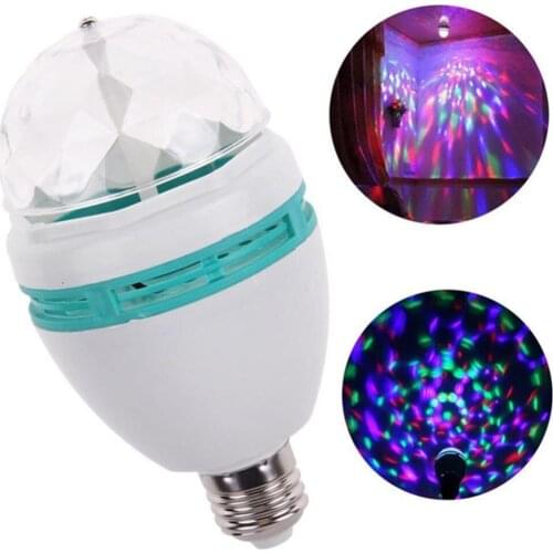 B22 E27 Colorful Rotating Stage Rgb Led Light Bulb Flashing Disco Dj Ktv Lamp Holiday Party Baby Bed Fairy Lights Bright Durable