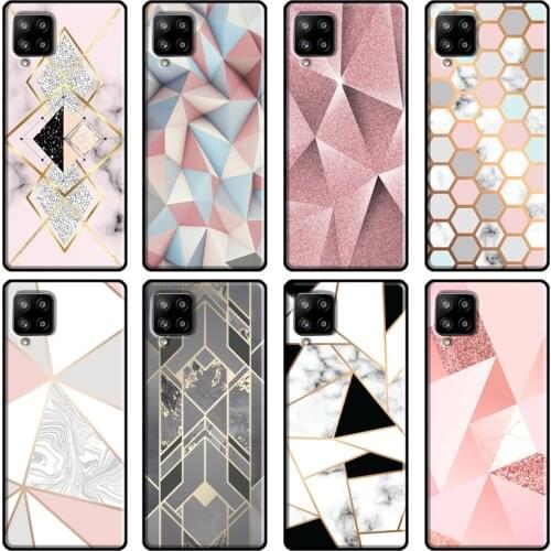 Geometric Gold Marble For Samsung Galaxy A20e A21S A50 A70 A72 A51 A71 A52 A02S A12 A42 A31 A41 A42 Phone Case