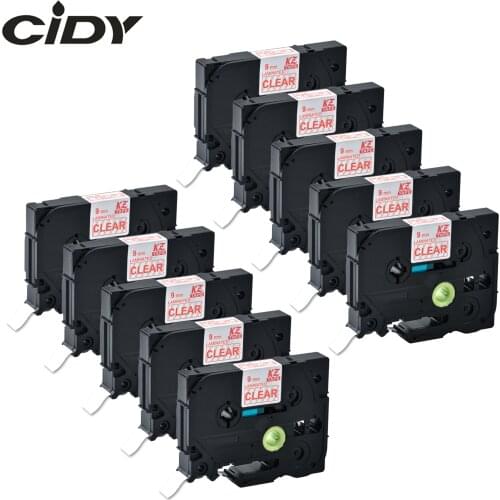 Cidy 10pcs compatible for p touch tz122 tz 122 tze 122 tze122 brother label printers laminated label tape