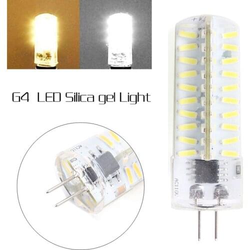 New Designed Dimmable G4 4014 SMD lamps 8W 80 LEDs Droplight Silicone Body Bulb AC 220V 110V 50% Brighter Than 3014 2pcs/lot