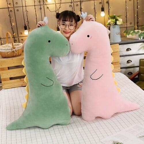 Dinosaur Pillow Doll Plush Toys animal crossing plush Cotton Child Sleeping Pillow Cute Girl Bed Cushion Pillow Clip Leg Pillow
