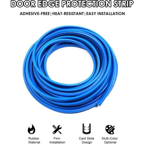 Car Door Edges Guards Cover U-Shaped Rubber Seal Protector Auto Flexible Anti-Collision Door Edges Trim Protection Strips