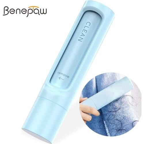 Benepaw Efficient Self Cleaning Dog Pet Hair Remover Portable Reusable Lint Brush Cleaner Remove Pet Fur Fluff Fuzz Human Hair
