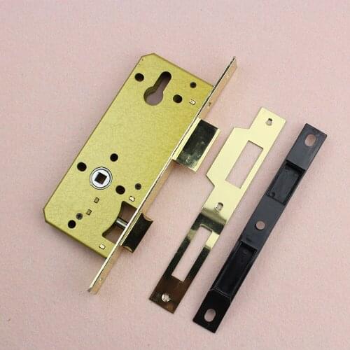 RML-11 Brass security 4585 door lock body silent double tongue Mechanical Room Door Handle Lock accessories 45X75