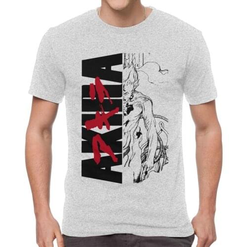 Akira Shotaro Kaneda T Shirt Men Short Sleeve Cotton T-shirts Neo Tokyo Tees Top Harajuku Tshirts Gift Idea