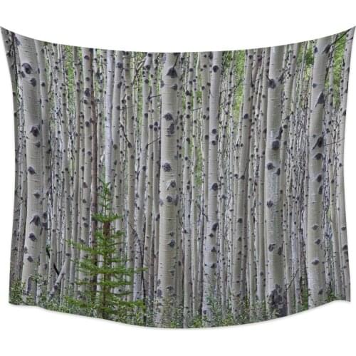 Aspen Forest Wall Tapestry Cover Beach Towel Picnic Yoga Mat Home Decoration