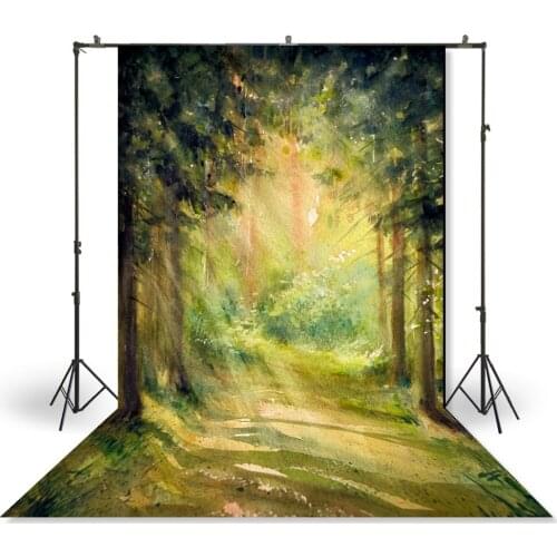 HUAYI Photography Backdrop Newborns Baby Child Photo Booth Background Cartoon Painted Forest Studio Photodrops XT-4992
