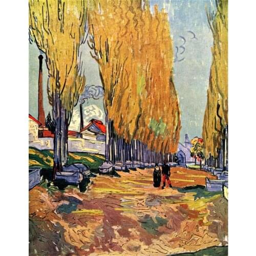 Les Alyscamps by Vincent Van Gogh Reproduction oil painting Canvas art Handmade High quality