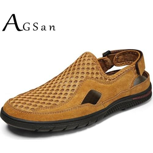Summer Casual Shoes for Men Breathable Genuine Leather Sneakers Comfortable Loafers Slip On Flats Driving Shoes Yellow Footwear