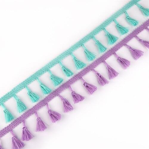 Lace Tassel Fringe Polyester Cotton Ethnic Lace Trim Ribbon Sewing Latin Dress Stage Garment Curtain Decorative 2yard