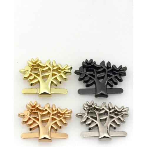 2pcs Metal Tree Shape Buckle Fashion Shoes Clip for DIY Leather Craft Bag Strap Belt Handle Shoulder Garments Shoes Accessories