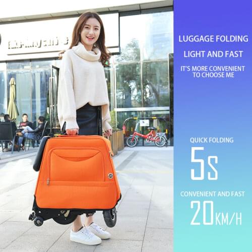 Mini 3-Wheel Electric Suitcase Bicycle With Large Capacity Luggage Electric Scooter Portable Smart City Walking Tool 36V 8Ah
