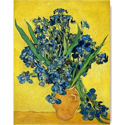 Irises Wall Art Canvas Painting on Still Life Wall Decoration Pictures Posters for Living Room No Frame Prints Van Gogh