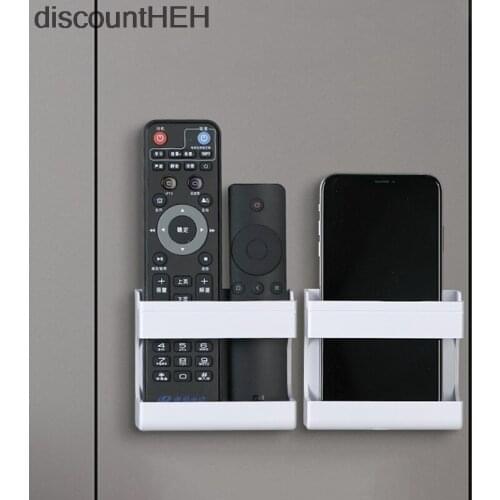 Wall Mounted Organizer Storage Box Remote Control Air Conditioner Storage Case Mobile Phone Plug Holder Stand Container
