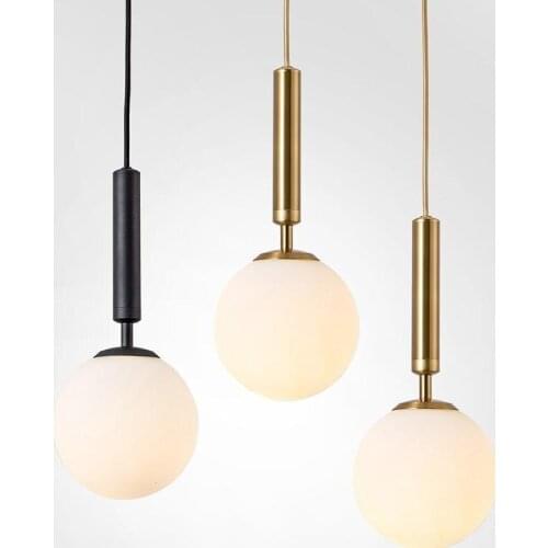 Nordic glass ball design lamp led wall moon lamp hanging lamp ventilador de techo hanglampen living room decoration