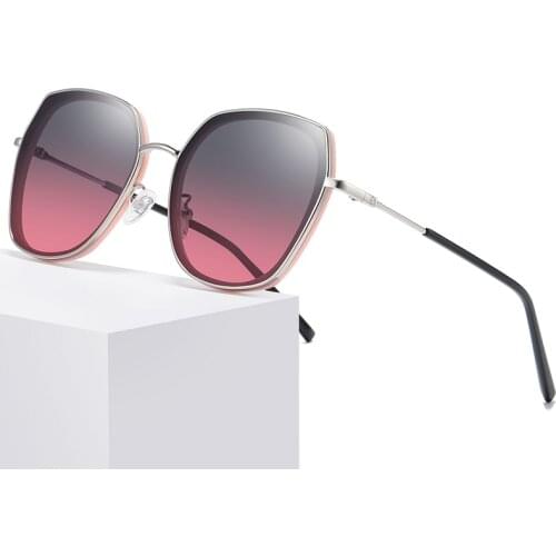 Polarized Sunglasses Women Elegant Retro Sunglasses Square Frame Driving Eyewear Coating Lens Street Fashion Sun Glasses Female