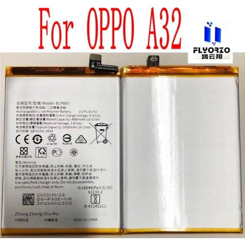 100% New Original High Quality 5000mAh BLP805 Battery For OPPO A32 Mobile Phone