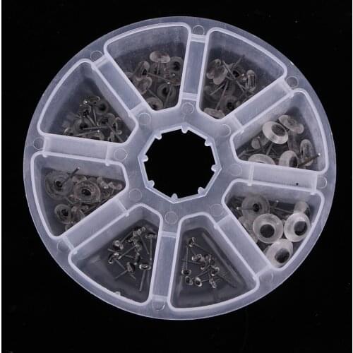 80 Pieces 3mm,4mm,5mm,6mm,7mm,8mm,9mm, 10mm Glass Eyes on Wire Amber Toy Teddy