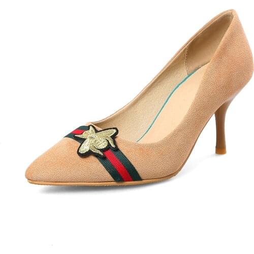 In the spring of 2018 with new product high fashion pointed sexy stilettos with shallow mouth 40-45 womens shoes 18326