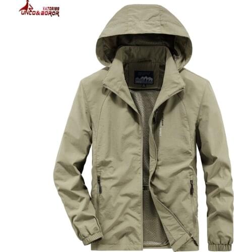 New Spring Autumn Mens Windbreaker Varsity Jackets Streetwear Motorcycle Military Sports Hooded Coat Male Clothing Size M~6XL