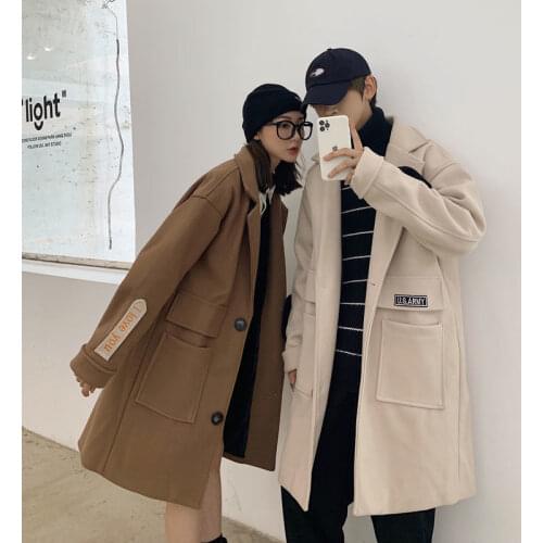 Mens Oversized Windbreaker Coats 2020 Autumn Winter Couple Jackets Casual Oversize Korean Streetwear Male Clothes