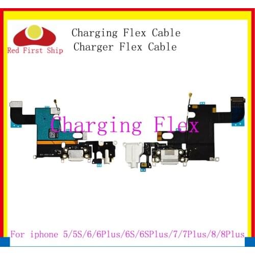 10Pcs/lot Charging Flex Cable For iPhone 7 5 5C 5S 6 6S plus 8 Plus XR X XS Max USB Charger Port Dock Plug Connector Flex