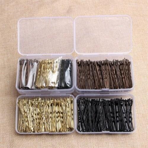 150pcs/box Vintage Barrettes Hair Jewelry Settings Charm Color Hair Pins Wave Clip Hair Clips for DIY Retro Hairwear Craft