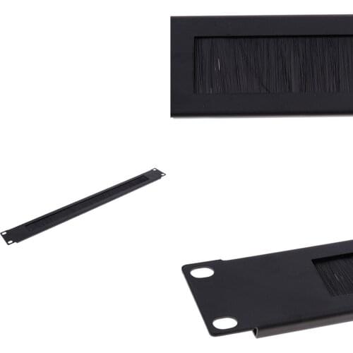 1U 19Inch RACK MOUNT Blanking Plate Rack Mounting Blank Network Brush Panel Server Cabinet Cable Management