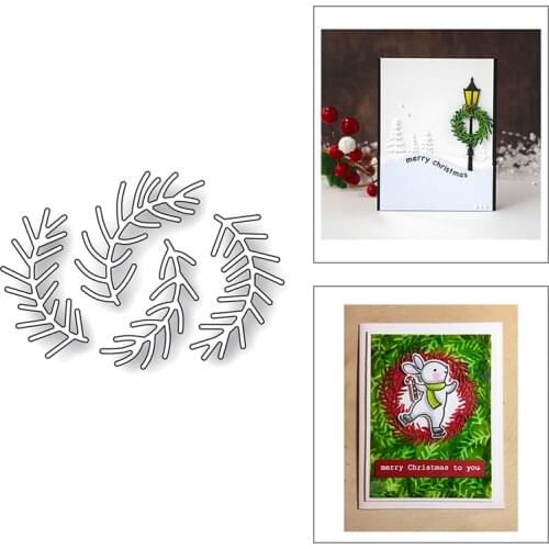 2020 New Plant Leaf Metal Cutting Dies For Cut Paper Craft Making Circle Wreath Decoration Greeting Card Scrapbooking No Stamps