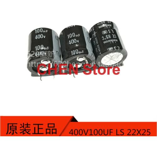 4pcs new NICHICON LS 400V100UF 22X25mm electrolytic capacitor 100uF/400v 85 degrees ls 100uf 400v