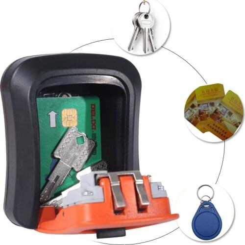 4 Digit Key Storage Lock Box Password Key Lock Box Wall Mounted Zinc Alloy Key Box Weatherproof