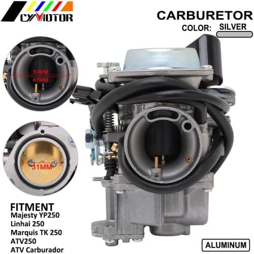 Motorcycle Accessories Engine Part Carburetor Carburedor For Majesty YP250 Linhai 250 Marquis TK ATV250 ATV Scooter Bike Carb