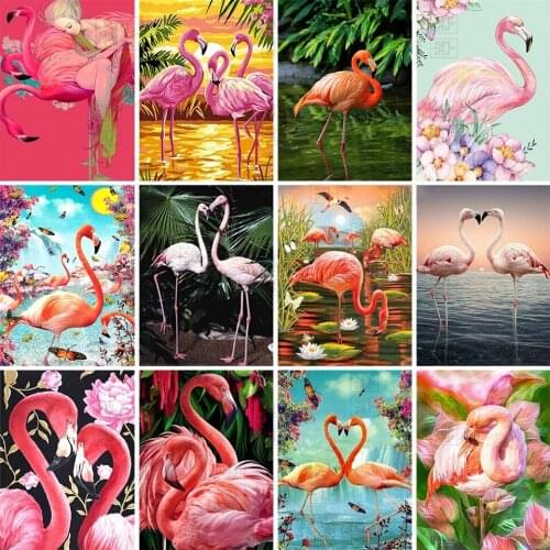 Diamond Painting 5D Diy Animal Cross Stitch Kit Square Round Drill Embroidery Flamingo Rhinestone Pictures Home Decoration Gifts