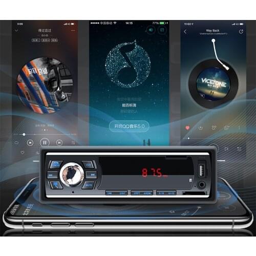 Car MP3 Player 12V with Remote Control Support AUX SD Multimedia FM Radio Stereo