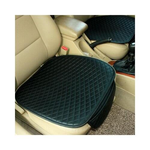 Free shipping chocolate check leather car seat mat auto seat cushion seat cover car leather saddle front 1 pc or whole 5 set