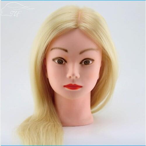 Free Shipping!! New Long 24" White Hair Mannequin Head Training Head With Wig Hot Sale