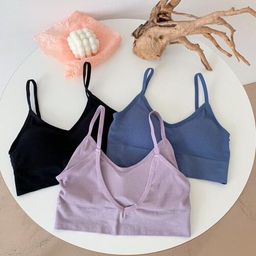 Women Top Push Up Bra Tube Tops Female Active Bra Crop Top Seamless Underwear Sexy Lingerie V Back Streetwear Bandeau Top Tank