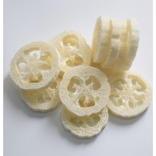 8cm wide 50pcs/lotNatural Loofah Luffa Loofa Sliceshandmade DIY soap tools, facial soap holder storage