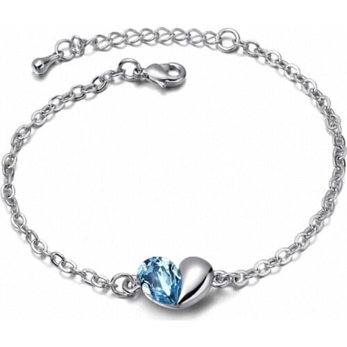 TRACYSWING Brand Real Austrian Crystals New Fashion heart Bracelet for women Gift Th-88755