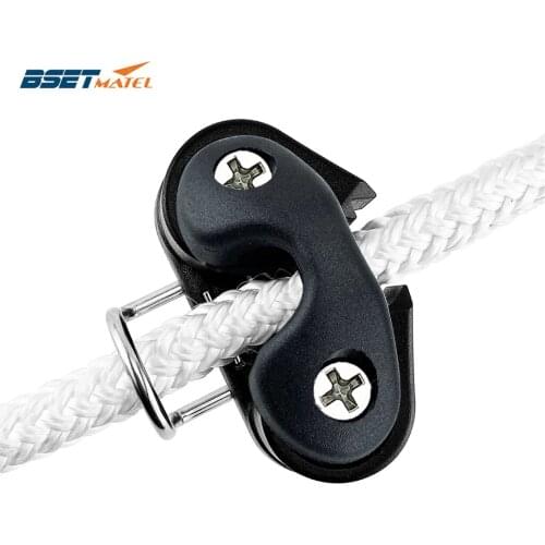 Black Composite Ball Bearing Cam Cleat with leading Ring Pilates Equipment Boat Fast Entry Rope Wire Fairlead Sailing Accessorie