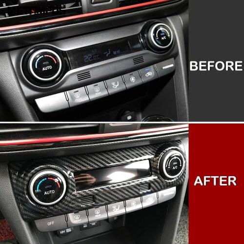 For Hyundai Kona Kauai 2017 2018 Air Conditioner Adjust Switch Cover Trim Decoration Frame Interior Accessories Car Styling