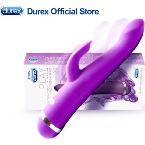 Durex Vibrators Dual Vibration G Spot Dildo Rabbit Vibrator for Women Sex Toy Silicone Female Vagina Clitoris Magic Wand for Sex