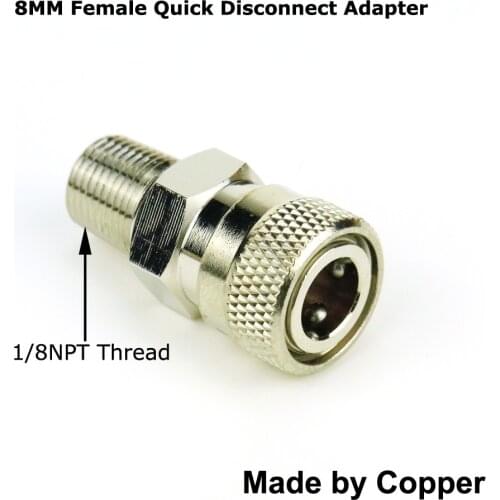 New PCP Air Gun Airsoft Copper Stainless Steel 8MM Quick Disconnect Fittings 1/8NPT Male Threads Paintball Accessory