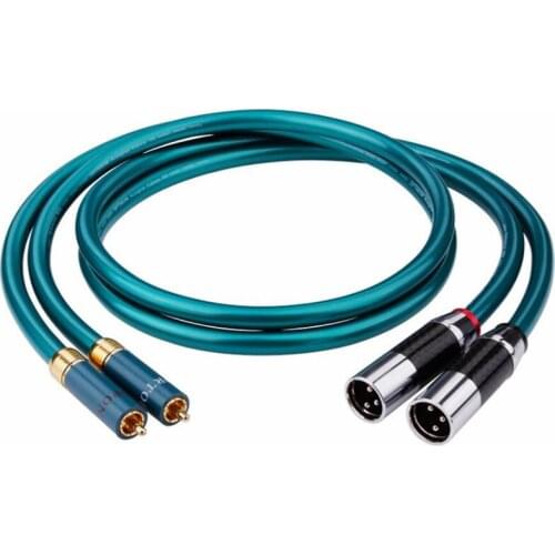 Hifi 8N OFC Ortofon RCA Cable Hi-end CD Amplifier Interconnect 2RCA to 2XLR Male /Female Audio Cable