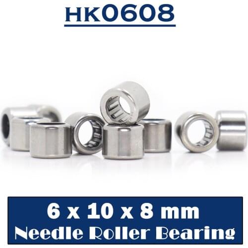 HK0608 Needle Bearings 6*10*8 mm ( 10 Pcs ) Drawn Cup Needle Roller Bearing HK061008 TLA68Z