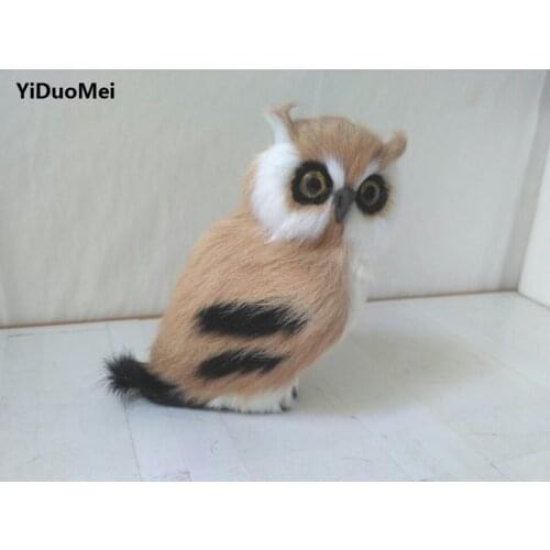 Artificial yellow owl polyethylene&furs 9x8x15cm model handicraft Miniatures,prop,home decoration toy gift a1779